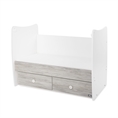 Bed MATRIX NEW white+artwood /transformed into a child bed/